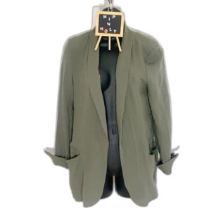W118 By Walter Baker Liz JacketCut Out Hem Back Blazer Olive Green Size Small